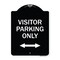 Signmission Visitor Parking Visitor Parking Heavy-Gauge Aluminum Architectural Sign, 24" x 18", BW-1824-22725 A-DES-BW-1824-22725 - alternate 1